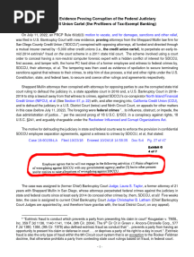 Evidence Proving Corruption of The Federal Judiciary by The Credit Union Cartel (The Profiteers of Tax-Exempt Banking) .