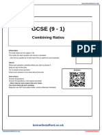 Combining Ratios Question Booklet