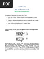 DIRECTIONAL CONTROL VALVES Part-A Question and Answers