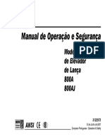 PLATAFORMA JLG 800A-AJ Operação e Segurança