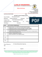 Internship Log Sheet Form 2023-W6