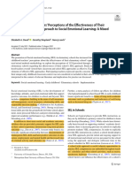 Early Childhood Teachers' Perceptions of The Efectiveness of Their Elementary School's Approach To Social Emotional Learning - A Mixed Methods Study