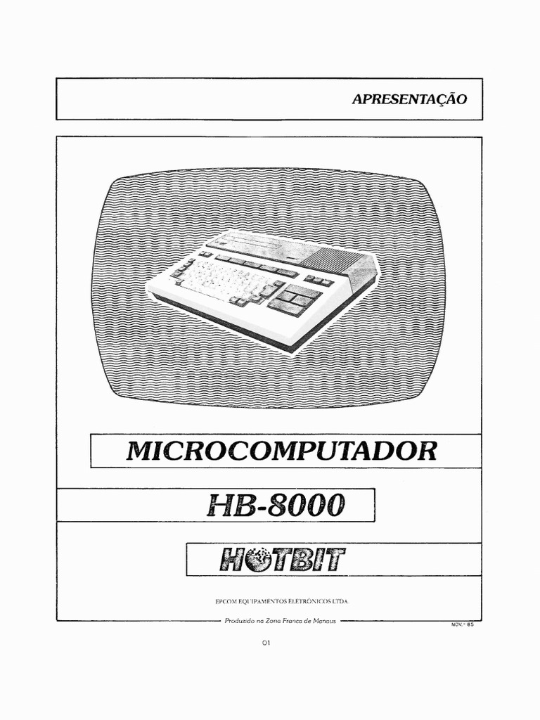 Microcomputador Hotbit HB-8000 | PDF | Armazenamento de dados de ...