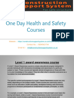 One Day Health and Safety Course