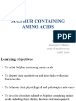Sulphur Containing Amino Acid Class (Autosaved) (Autosaved)