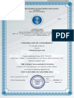 Certificate of Conformity: Voluntary Management System Certification System