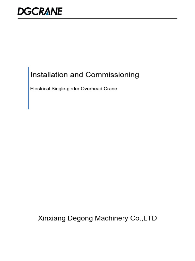 Overhead Crane Installation Guide | PDF | Crane (Machine) | Safety