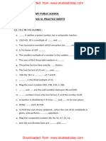 CBSE Class 4 Maths Revision Worksheet (84) - Revision