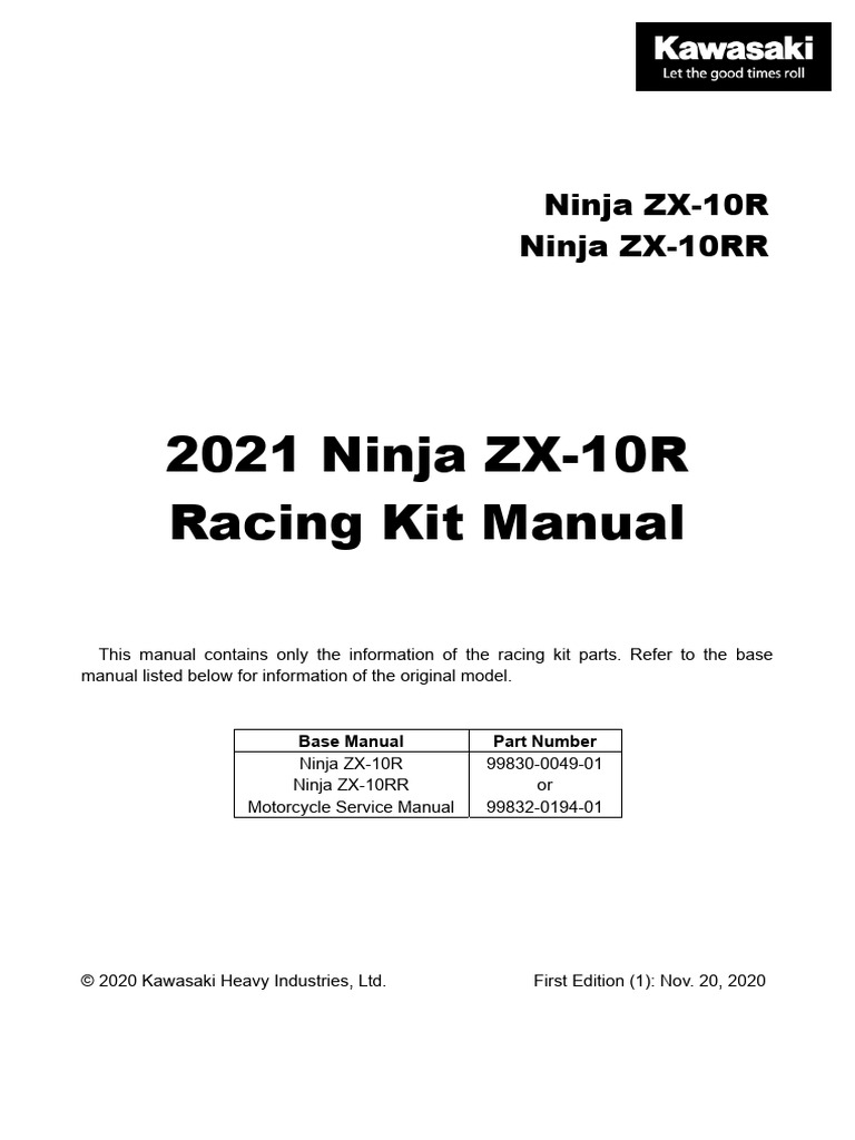 2021 ZX10R KM | PDF | Clutch | Vehicle Parts