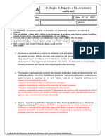 Avaliação de Pesquisa em Andamento Pronto