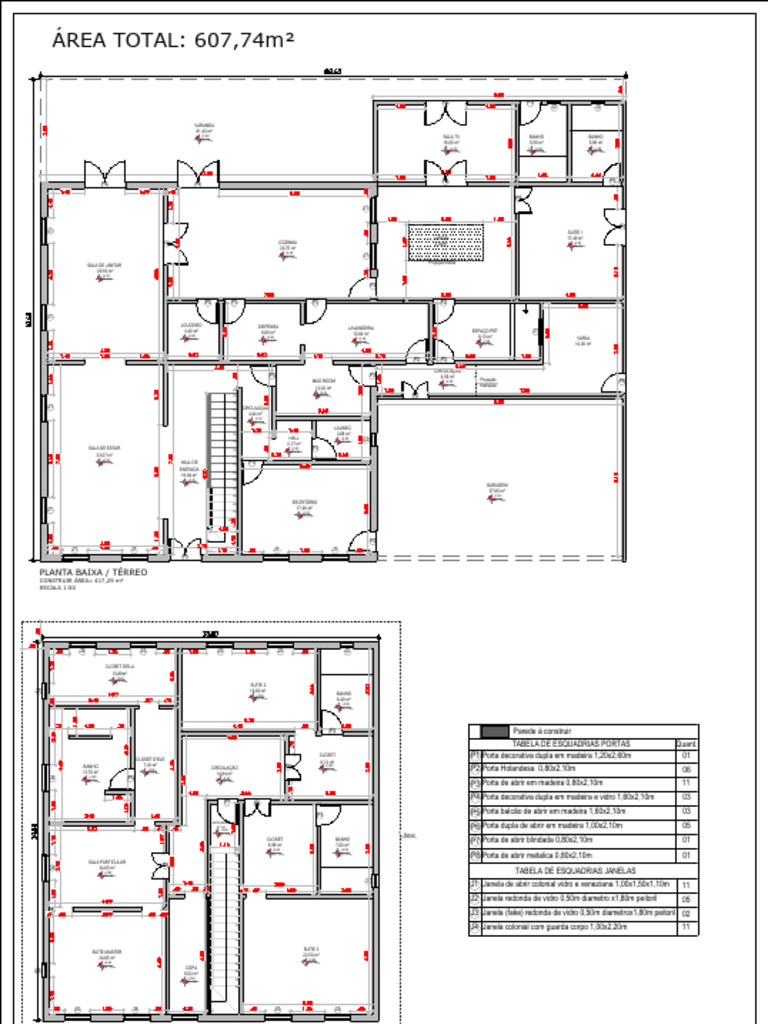 Planta Baixa de Casa com Suítes | PDF