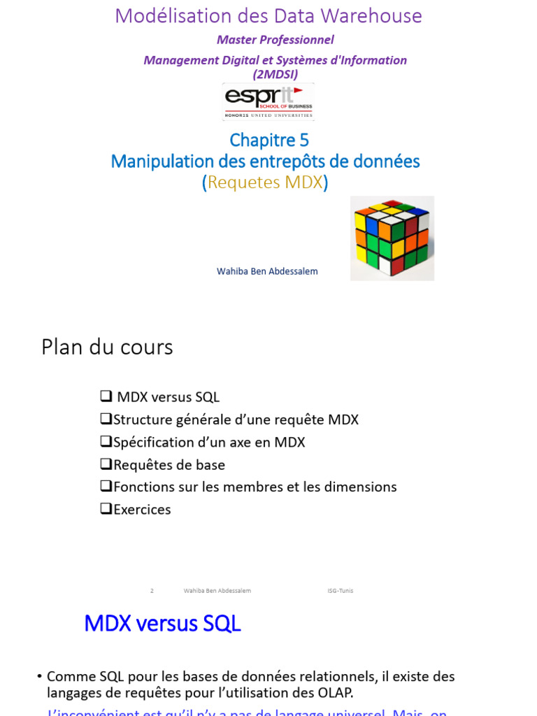 Requêtes MDX pour Data Warehouse | PDF | SQL | Gestion de l'information