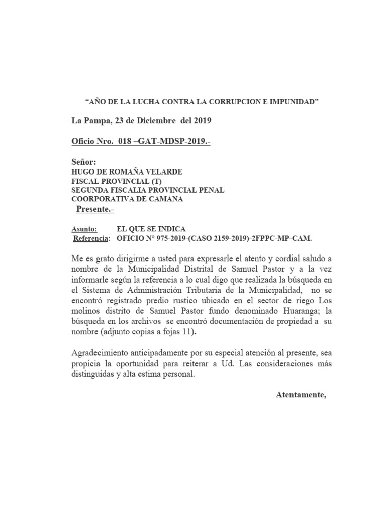Oficio Remitidos | PDF | Ley Pública | Justicia