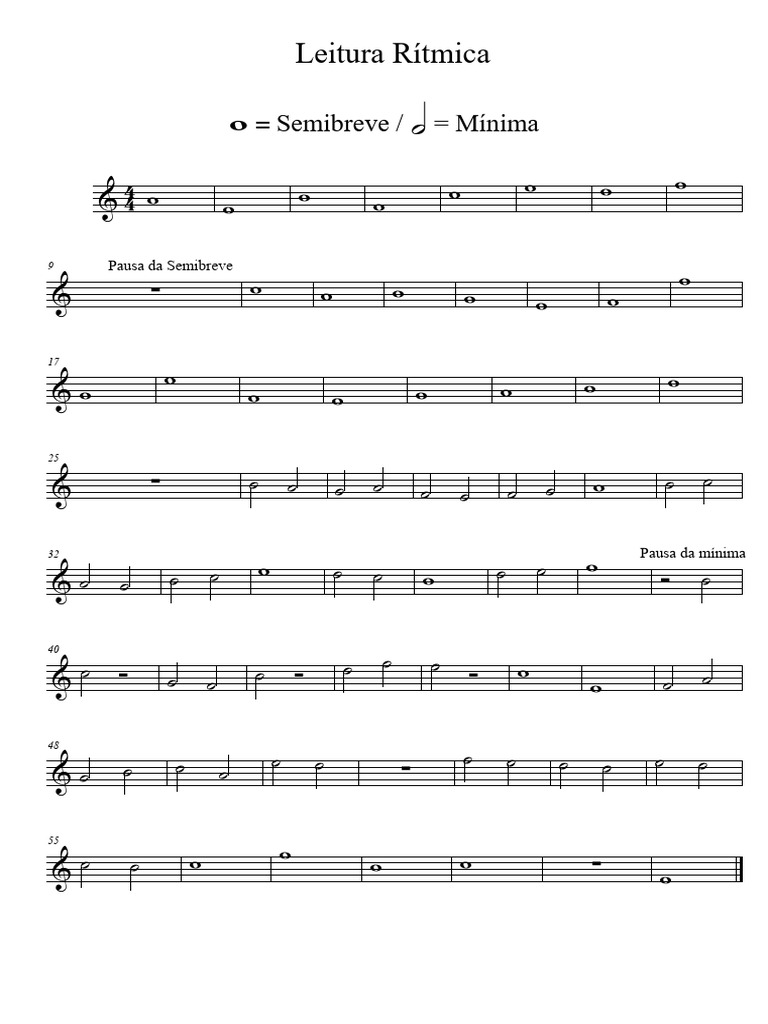 Leitura Ritmica 1 | PDF