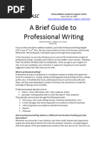 A Brief Guide To Professional Writing