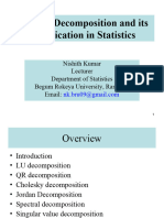 Matrix Decomposition and Its Application in Statistics NK
