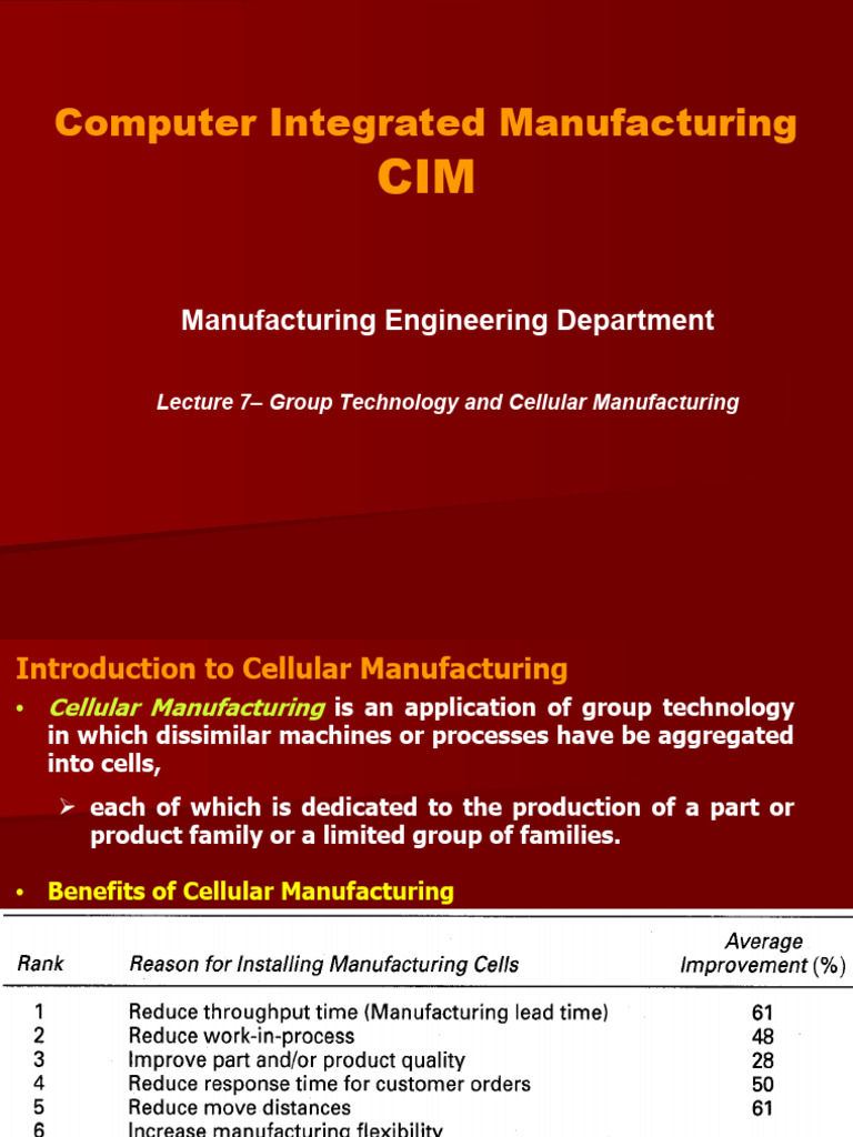 Cellular Manufacturing Techniques | PDF | Cluster Analysis | Machines