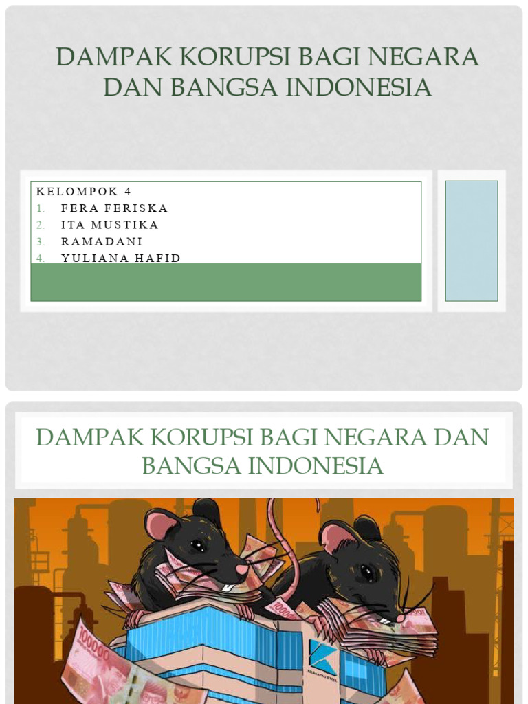 Korupsi SDA Kerugian Ekonomi Rakyat