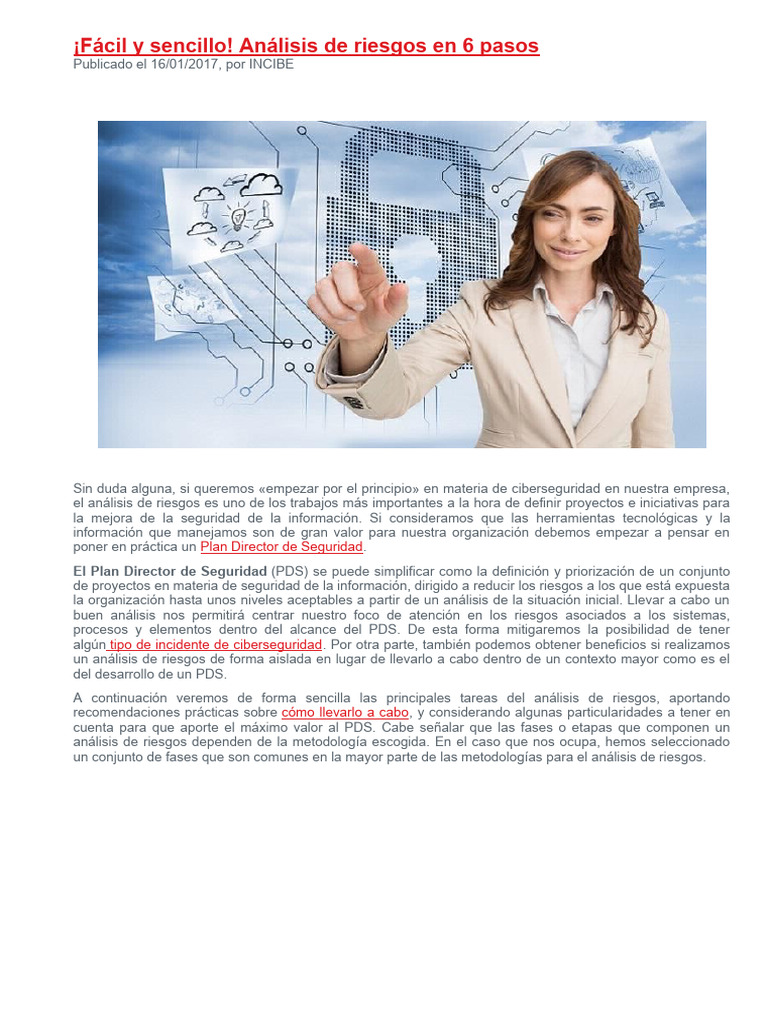 Análisis de Riesgos en 6 Pasos | PDF | La seguridad informática | Seguridad