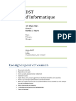 DST 1 Informatique 17 Mai 2021