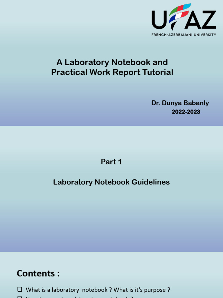 Laboratory Notebook Guidelines and Report | PDF | Abstract (Summary ...