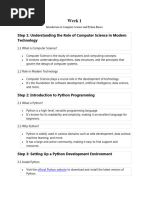 Week 1&3 Python Programming