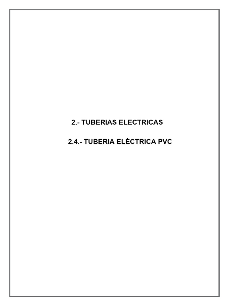 Catálogo de Tubería Eléctrica PVC | PDF | Tubería (transporte de fluidos)