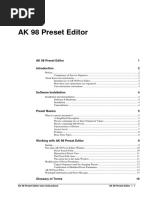 AK 98 Preset Editor User Instructions