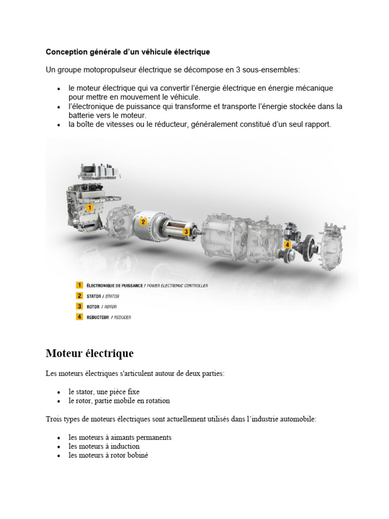 Structure et Types de Moteurs Électriques PDF Champ magnétique Frein — free download