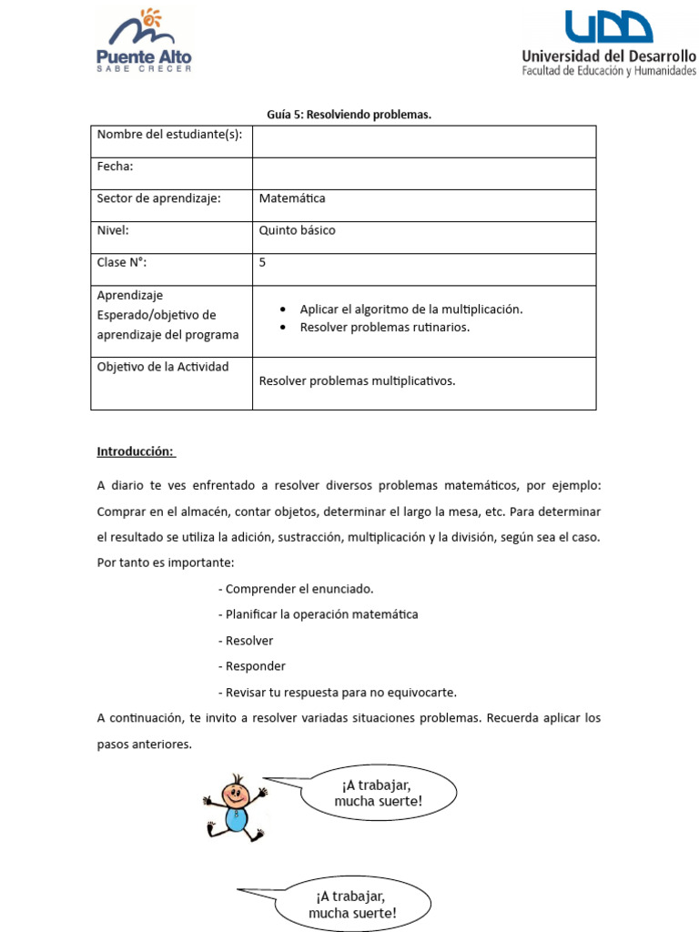 Problemas de Matemáticas 5° Básico | PDF