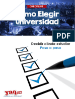 Checklist - Elige Tu Universidad en 8 Pasos