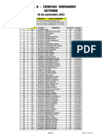 Tema A - Ciencias Ordinario Octubre: 26 de Noviembre 2023