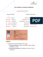 i Unit 4 Handout 2 Frequency Adverbs or Frequency Expressions Activities