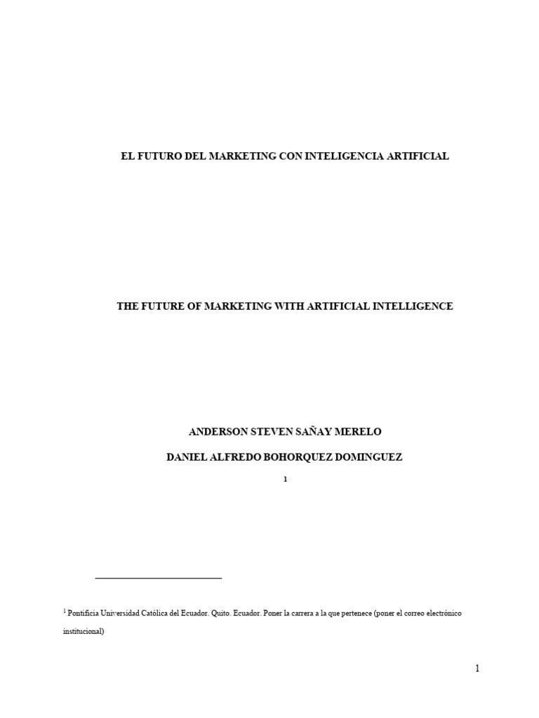El Futuro Del Marketing Con Inteligencia Artificial | PDF ...