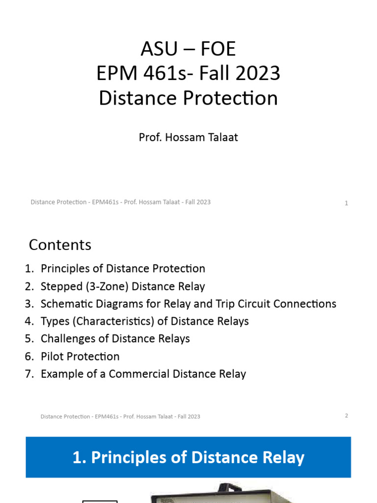 Distance Protection Course Guide | PDF | Power Engineering ...