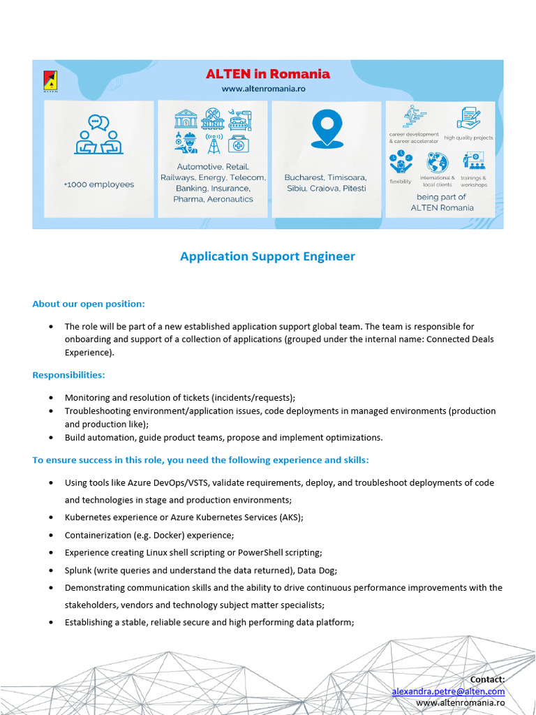 Application Support Engineer Role Overview | PDF | Information ...