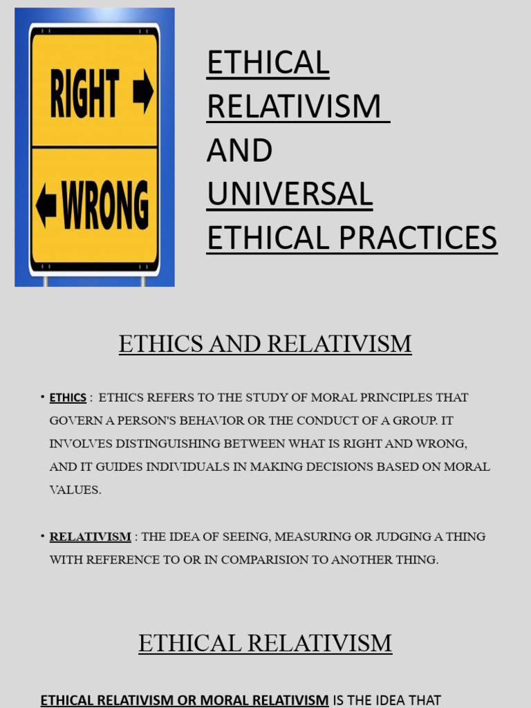 Ethical Relativism | PDF | Morality | Philosophical Theories