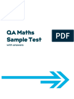 QA Maths Sample Test With Answers