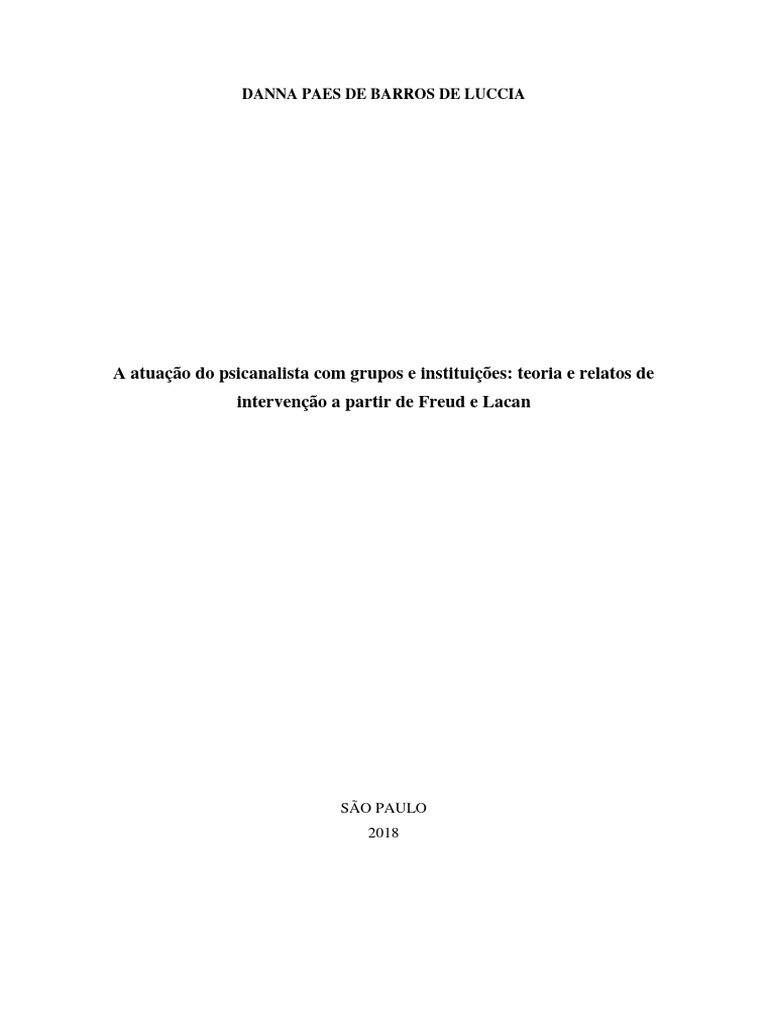 Luccia Parcial Download grátis PDF Psicanálise Jacques Lacan