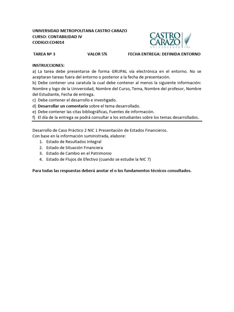 Elaboración De Estados Financieros Pdf Estado Financiero Business