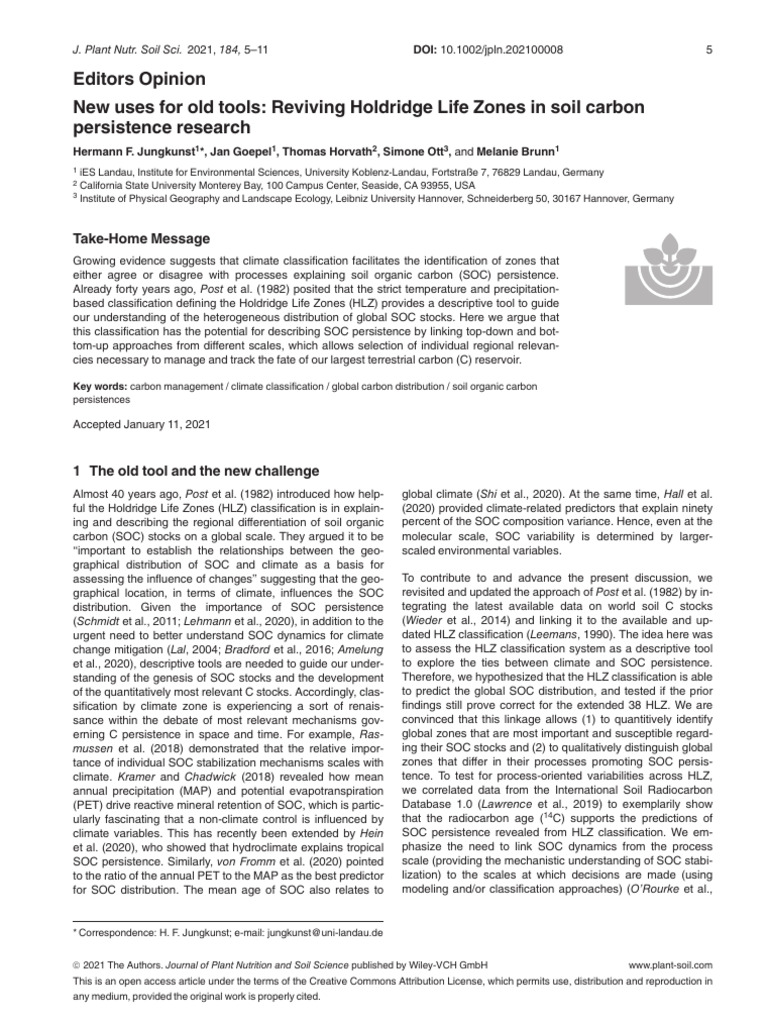 New Uses For Old Tools Reviving Holdridge Life Zones in | PDF | Climate ...