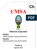 MATRICES ESPECILES - Joseph A. Chipana Montecinos