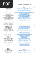 Lista de Fornecedores Uk