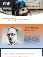 Geiger-Müller Tube: Principles & Applications | PDF