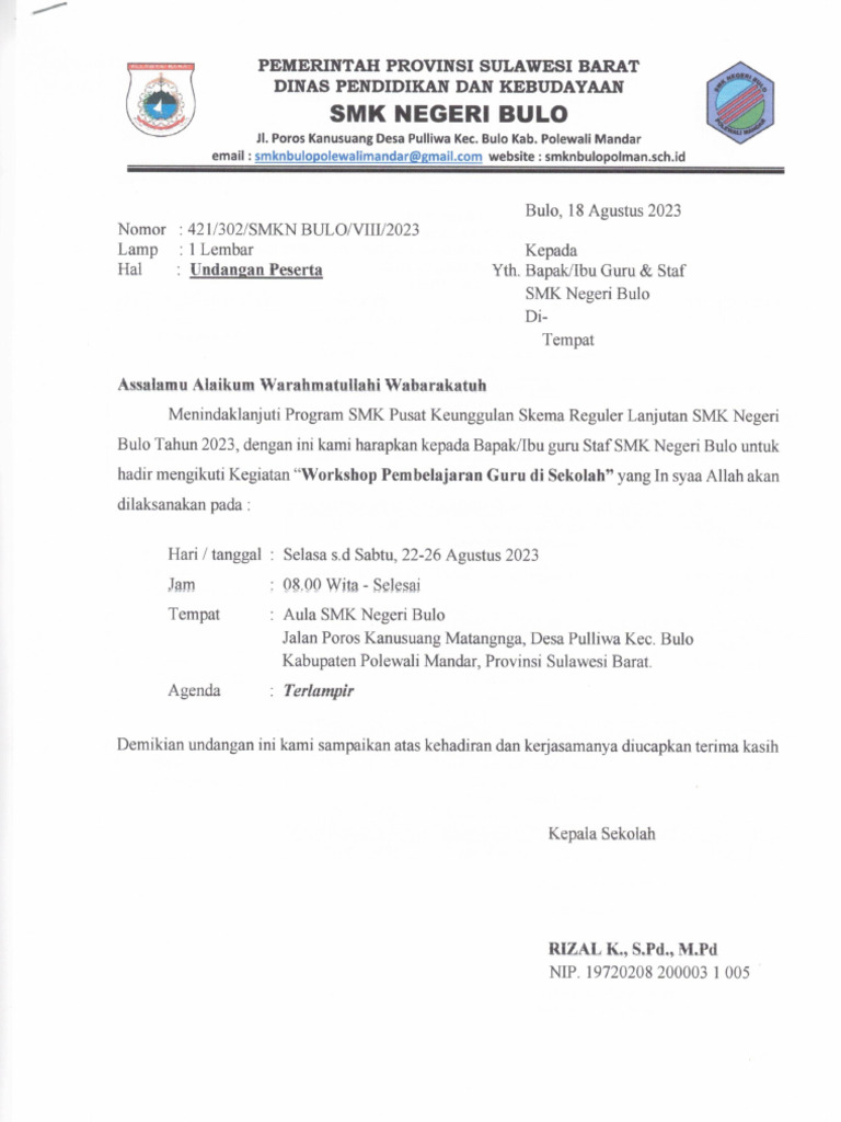 Undangan Peserta Workshop 3 | PDF