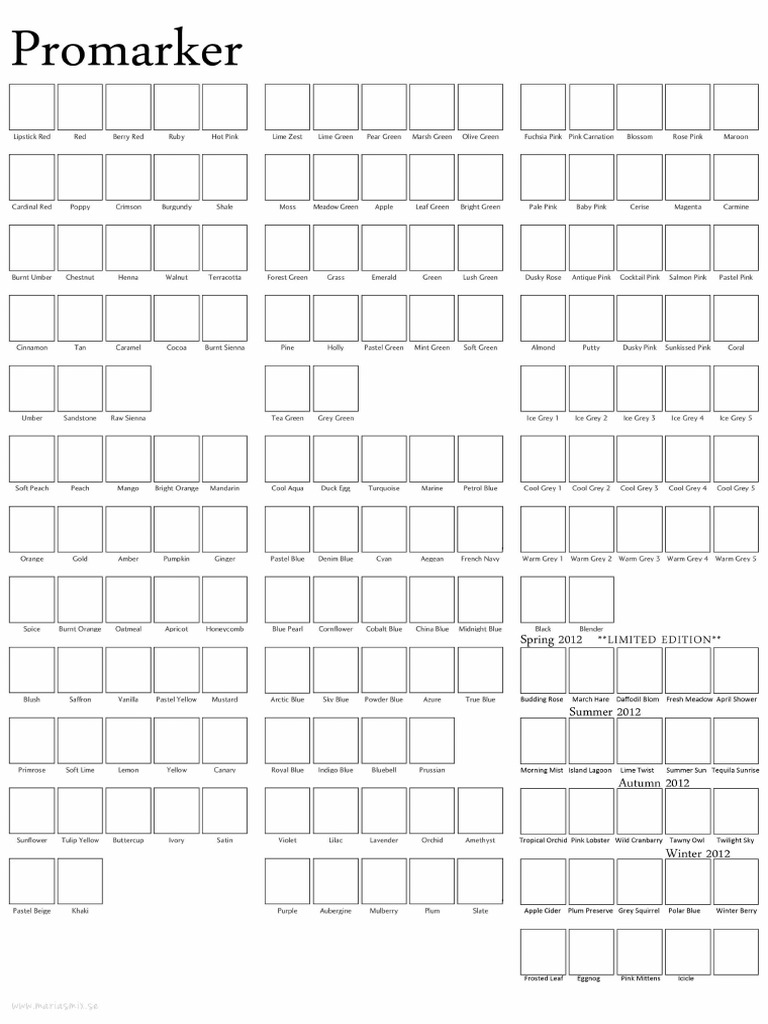 Promarker-blank-chart | PDF