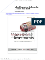 Full Download Fundamentals of Investments Canadian 3rd Edition Jordan Test Bank