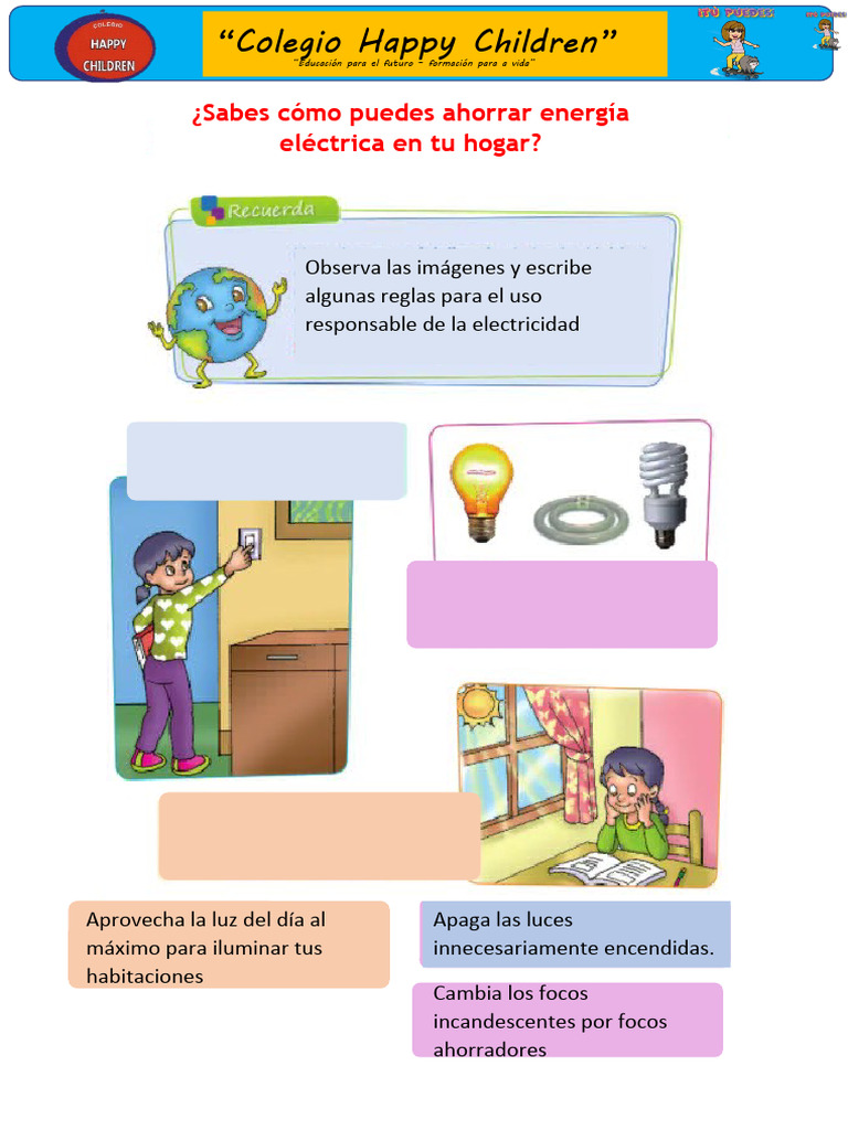 Ahorro de Energía para Niños | PDF