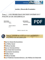 Los Problemas Socioeconómicos y Políticas de Desarrollo