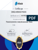 Certificado Eficacia